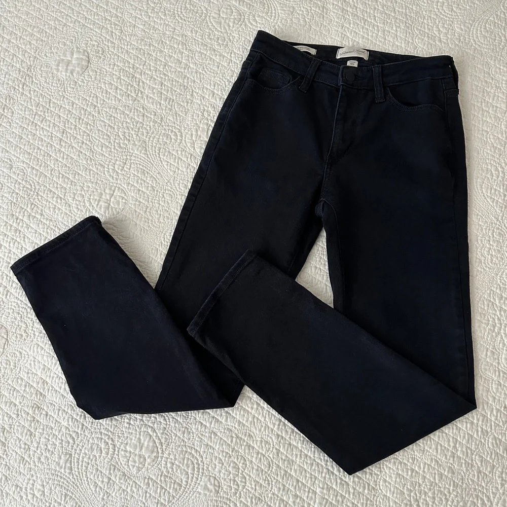 Universal Thread High Rise Slim Straight Black Denim Jeans Size 00 - Picture 8 of 9